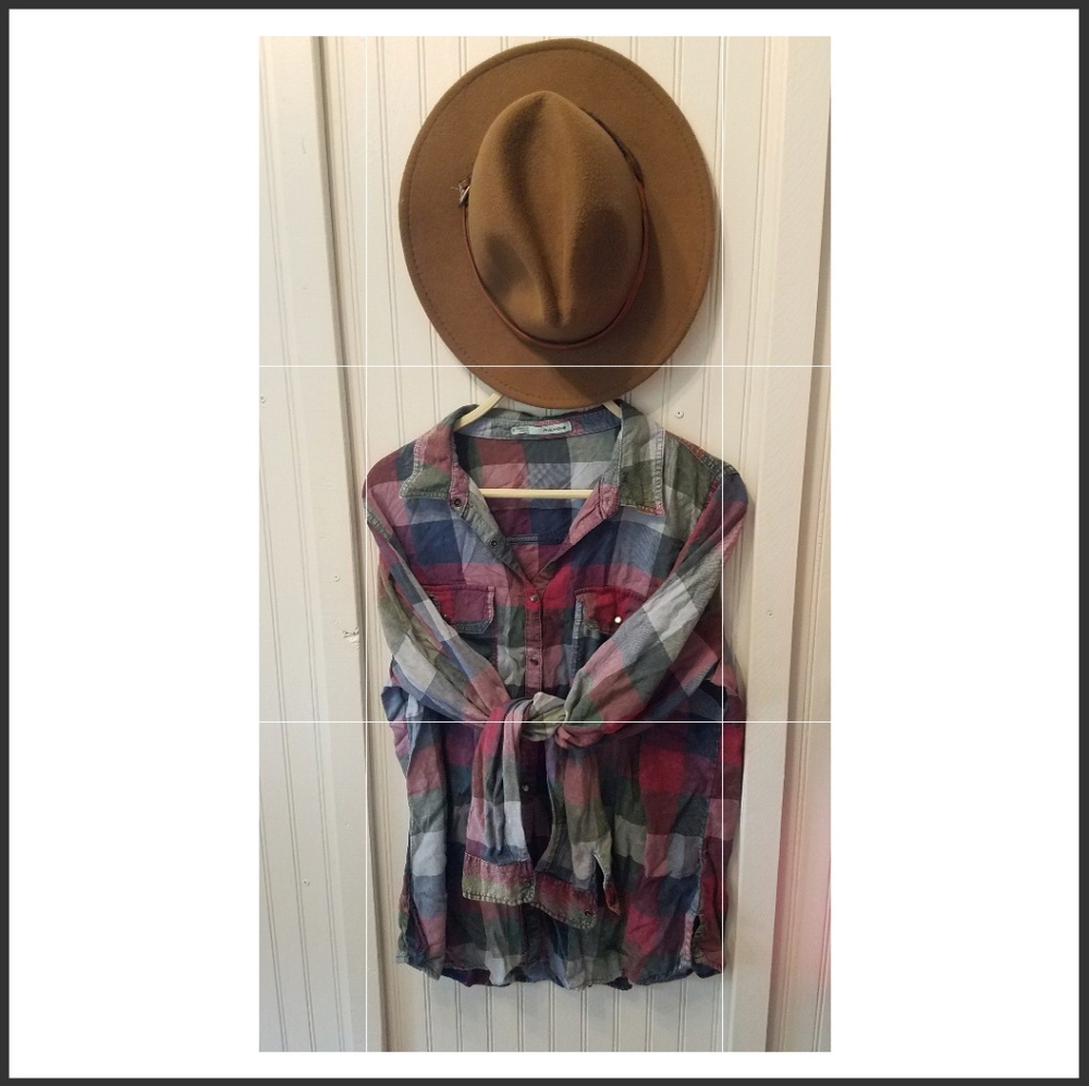 Maurices plaid flannel large